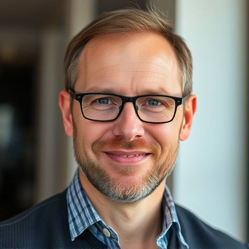 Portrett av Lars Olsen, grunnlegger av Akkord Lydstudio
